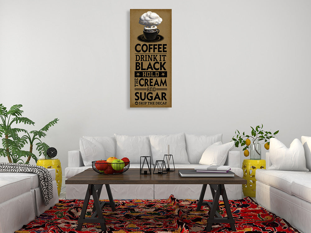 Drink It Black Wall Art Print on the wall