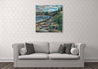 Early Morning on the Beach Wall Art Print on the wall