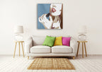 Fahionable Kiss IV Wall Art Print on the wall