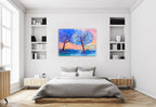 Forest Trees Wall Art Print on the wall