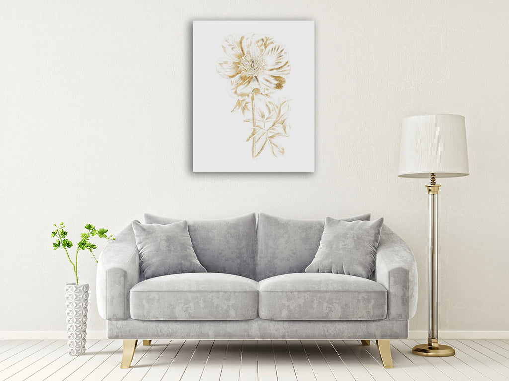 Gilded Botanical VIII Wall Art Print on the wall