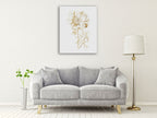 Gilded Botanical VIII Wall Art Print on the wall