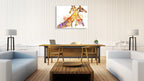 Giraffe Wall Art Print on the wall