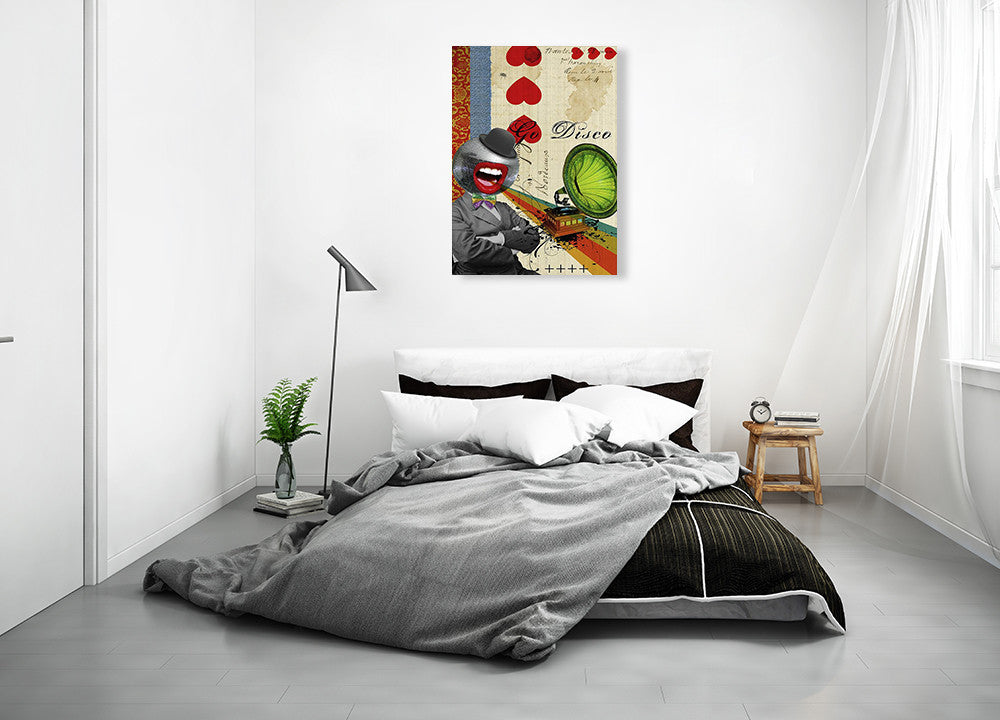 Go Disco Wall Art Print on the wall