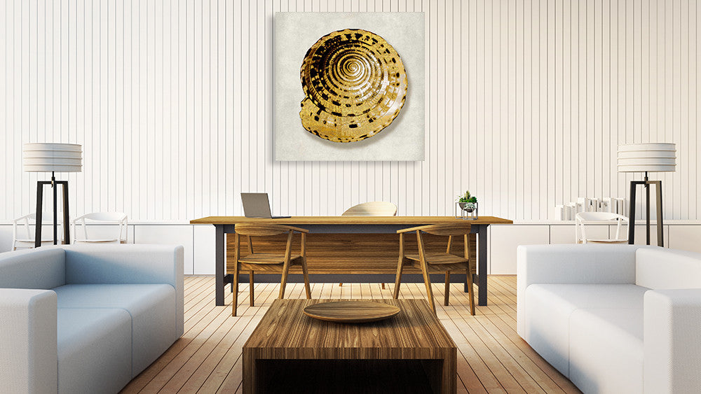 Golden Ocean Gems Wall Art Print on the wall