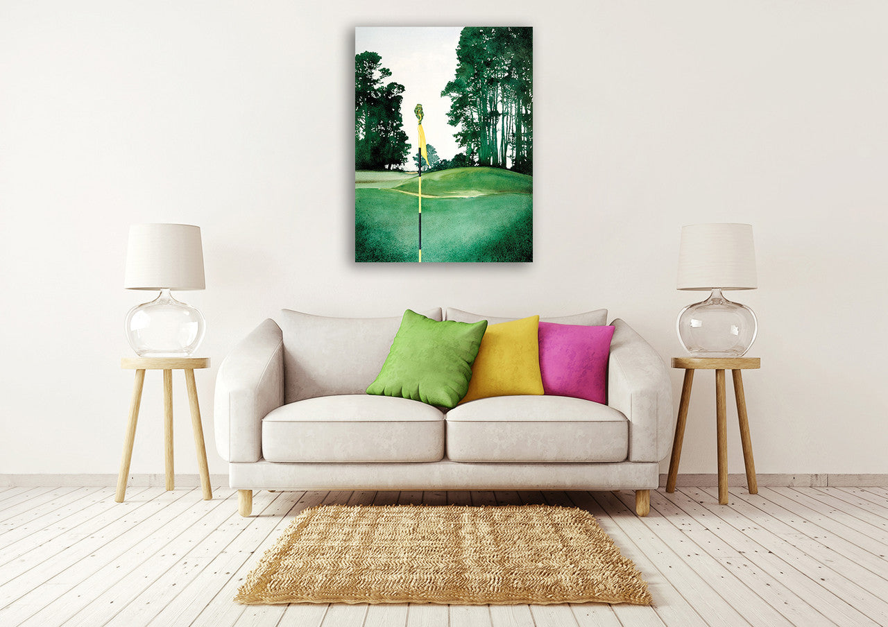 Greens Peeper Wall Art Print on the wall