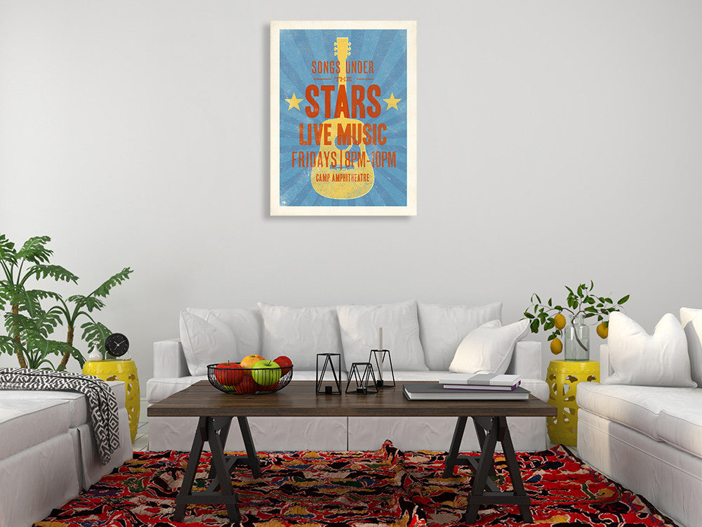 Guitar IV Wall Art Print on the wall