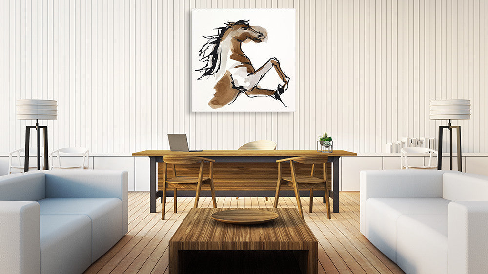 Horse Courage Wall Art Print on the wall