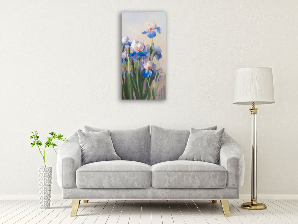 Iris French Cancan Wall Art Print on the wall