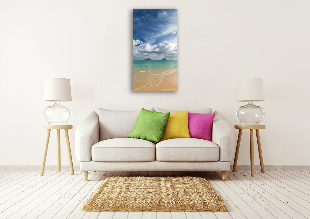Lanikai Vertical Wall Art Print on the wall