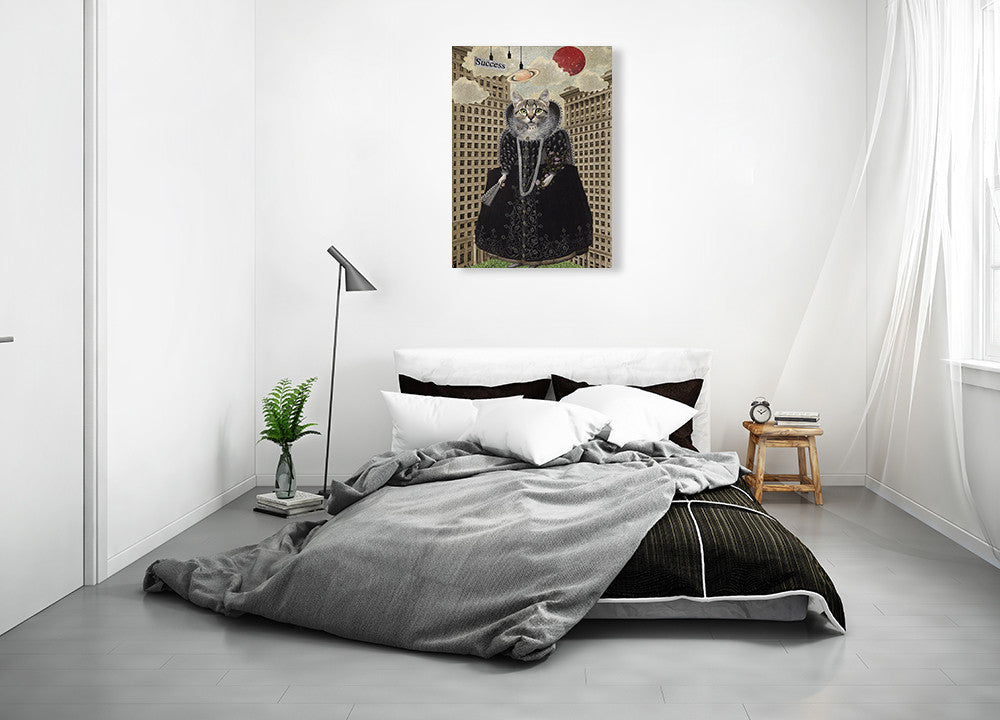 Lost in the City Wall Art Print on the wall