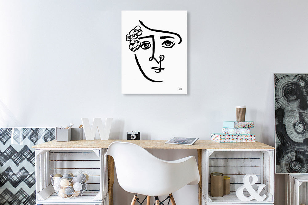 Making Faces III Wall Art Print on the wall