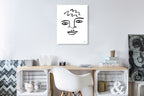 Making Faces IV Wall Art Print on the wall