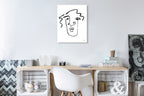 Making Faces VIII Wall Art Print on the wall