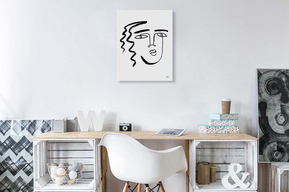 Making Faces V Wall Art Print on the wall