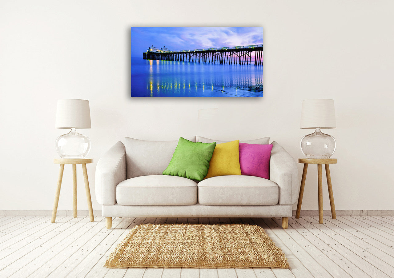Malibu Pier Wall Art Print on the wall