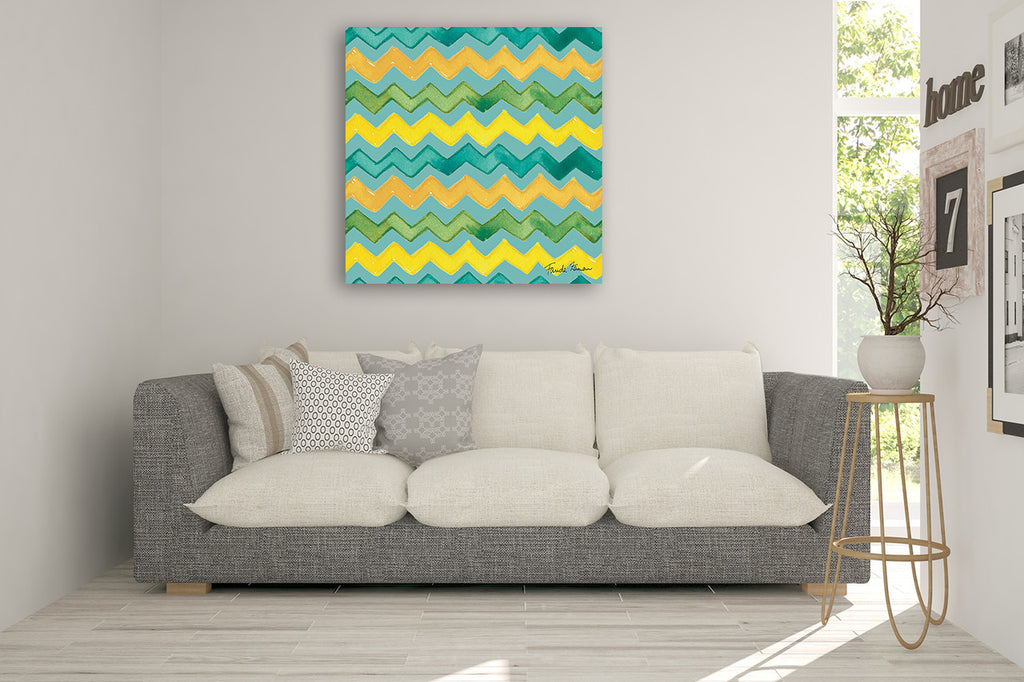 Mellow Yellow Step B Wall Art Print on the wall