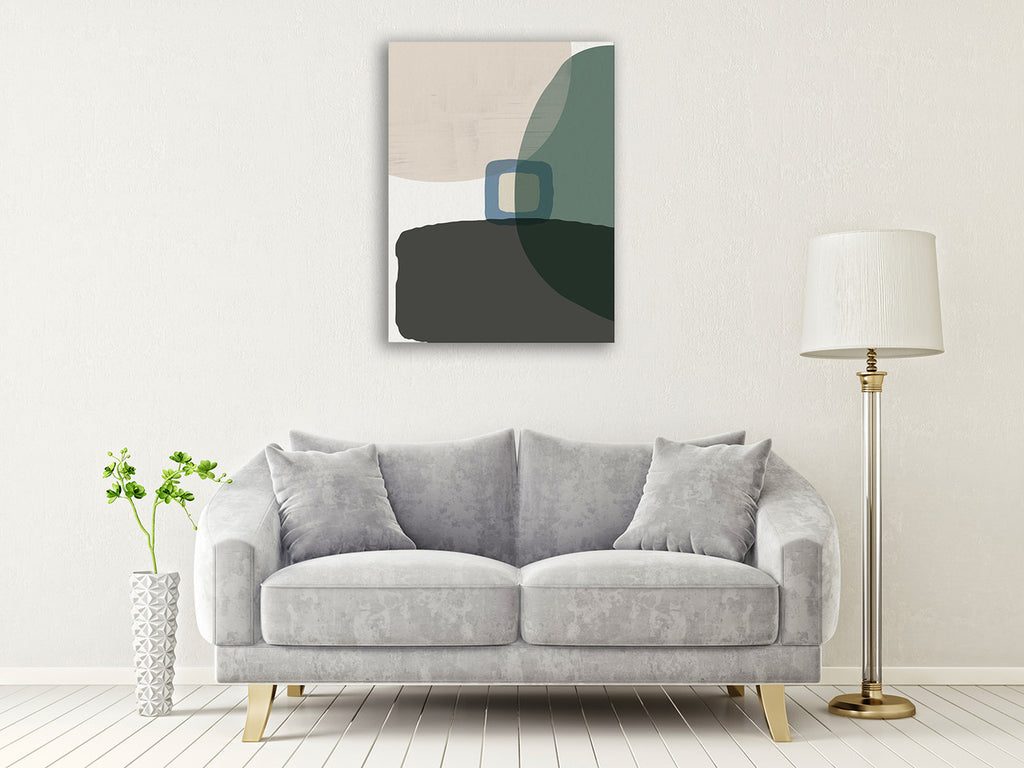 Mid Century Circles I Wall Art Print on the wall