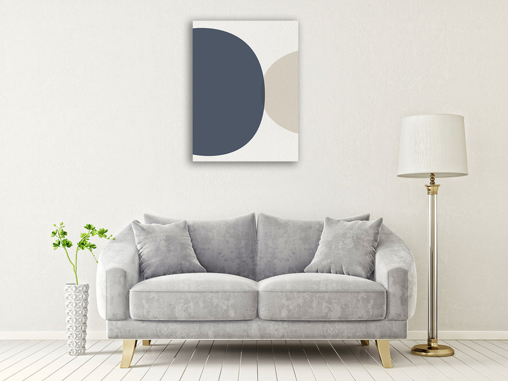 Mid Century Soft Luxe II Wall Art Print on the wall