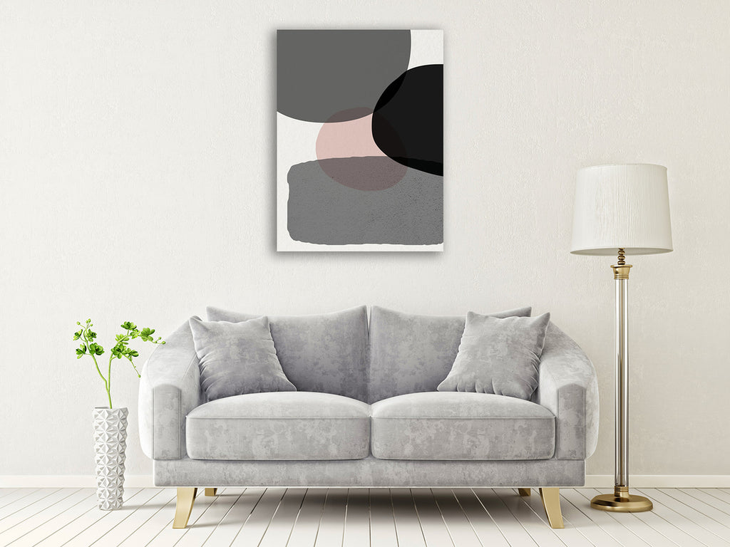 Minimalist Circles VI Wall Art Print on the wall
