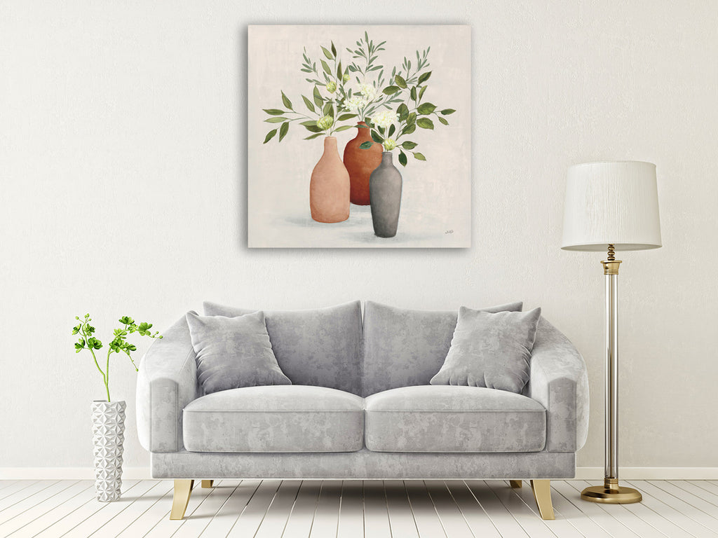 Natural Bouquet II Gray Wall Art Print on the wall