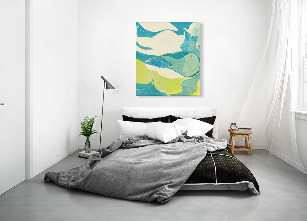 Neon Dream Landscape B Wall Art Print on the wall