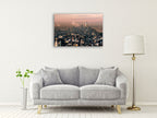 New York Pink Hour Wall Art Print on the wall