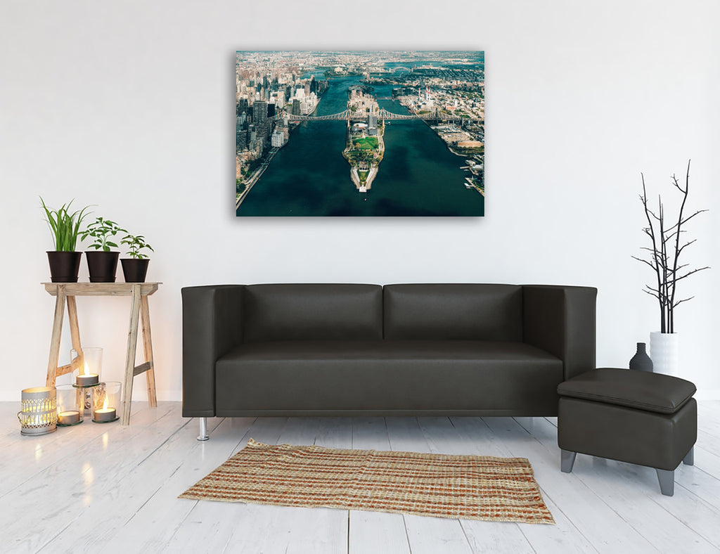 New York Roosevelt Island Wall Art Print on the wall