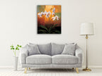 Orchids Wall Art Print on the wall