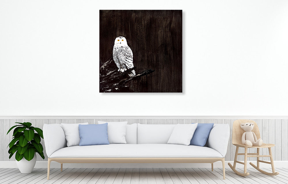 Owl Wall Art Print on the wall