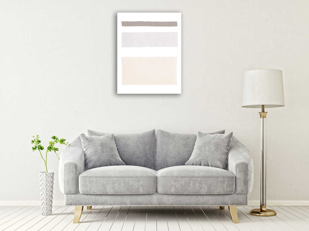 Painted Weaving IV Neutral Wall Art Print on the wall