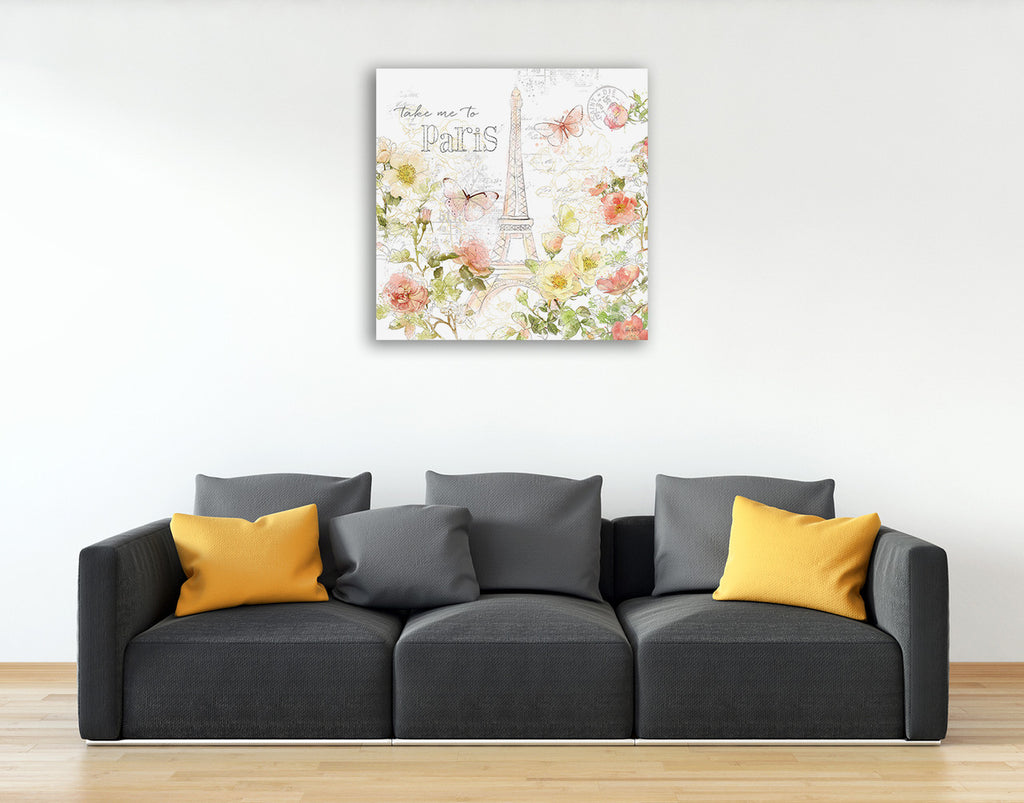 Painting Paris II Wall Art Print on the wall