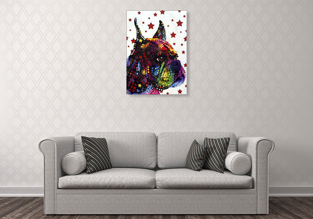 Profile Boxer Wall Art Print on the wall