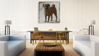 Pug Wall Art Print on the wall