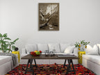 Sailing in Sepia B Wall Art Print on the wall