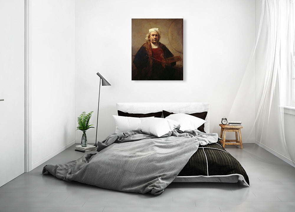 Self Portrait With Two Circles Rembrandt on the wall