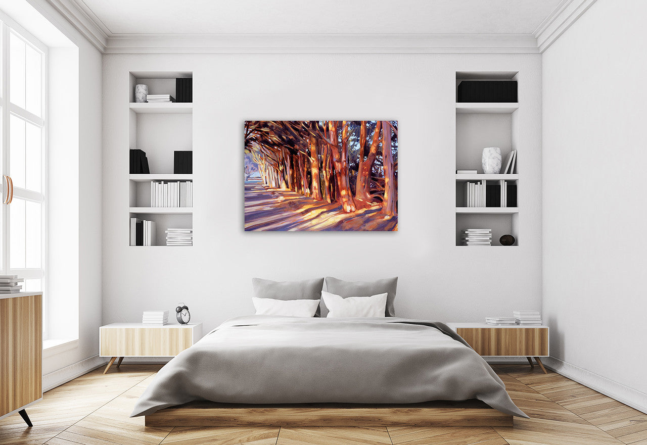 Shadows on the Road Wall Art Print on the wall