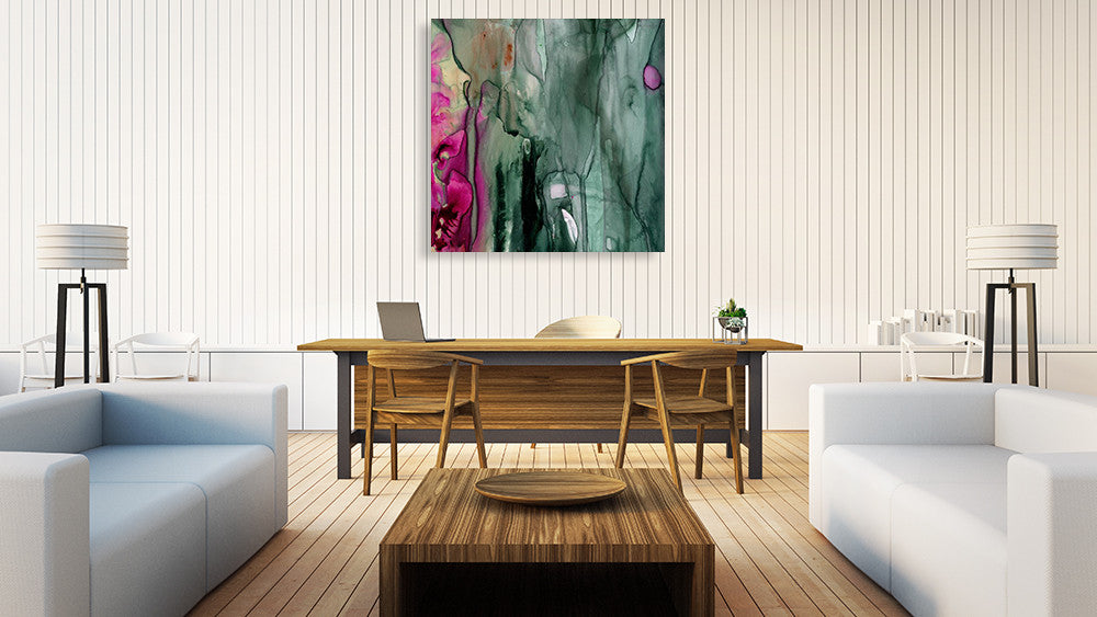 Simply Green Wall Art Print on the wall