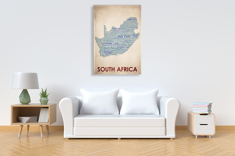 South Africa Wall Art Print on the wall