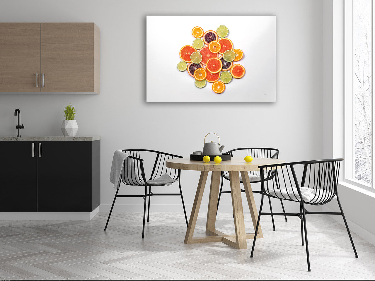 Sunny Citrus II Wall Art Print on the wall