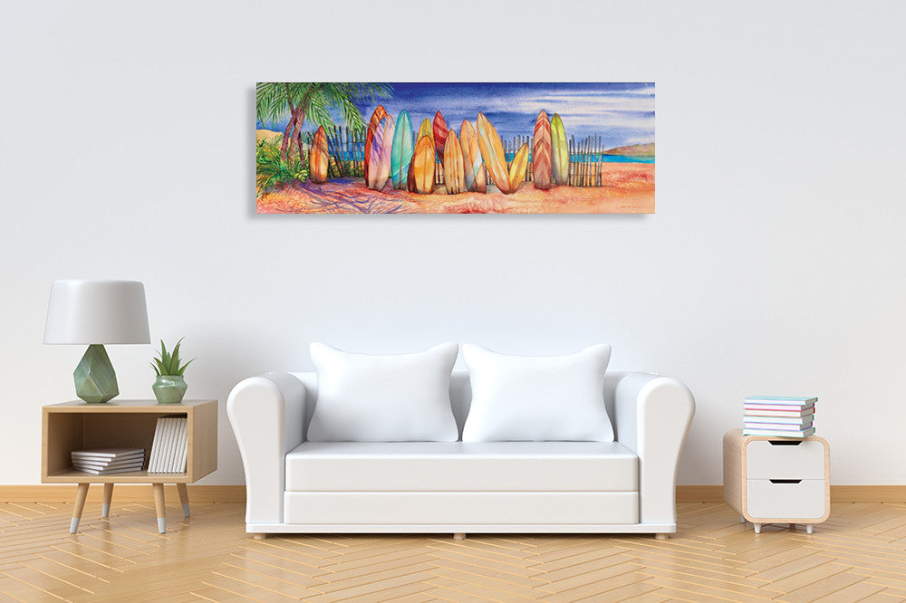Surfboards Wall Art Print on the wall