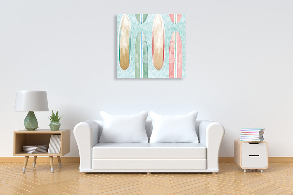 Surfs Up Pattern VIIIB Wall Art Print on the wall