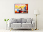 Venice Italy Boats Wall Art Print on the wall
