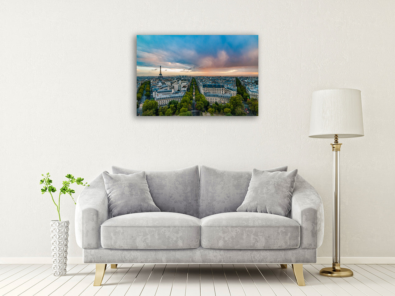 View on Paris Wall Art Print on the wall