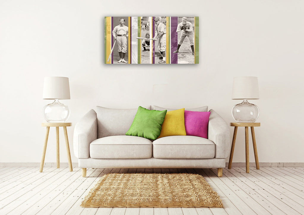 Vintage Baseball Wall Art Print on the wall