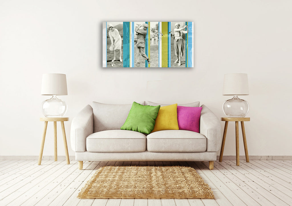Vintage Golf Wall Art Print on the wall