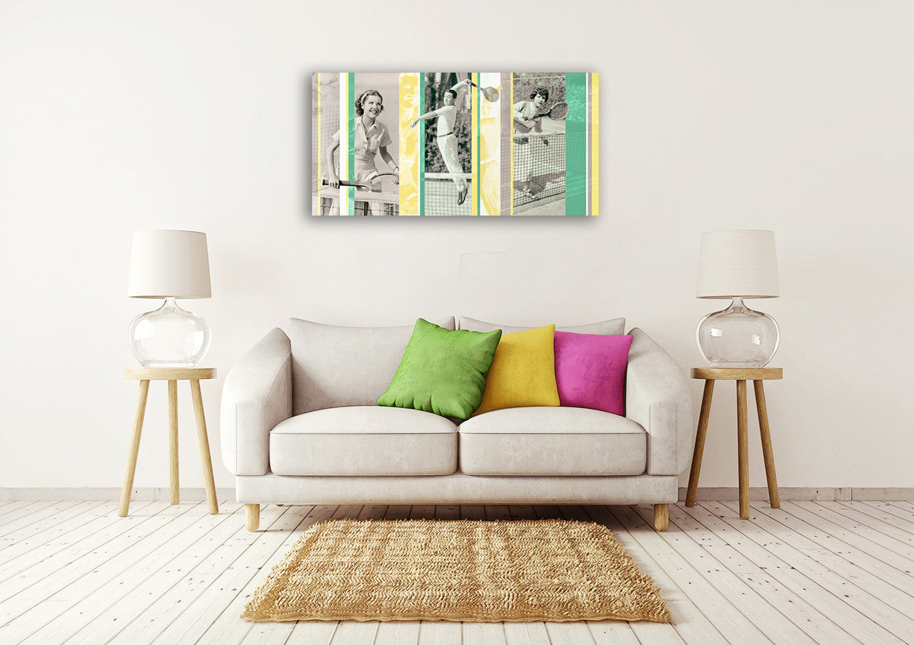 Vintage Tennis Wall Art Print on the wall