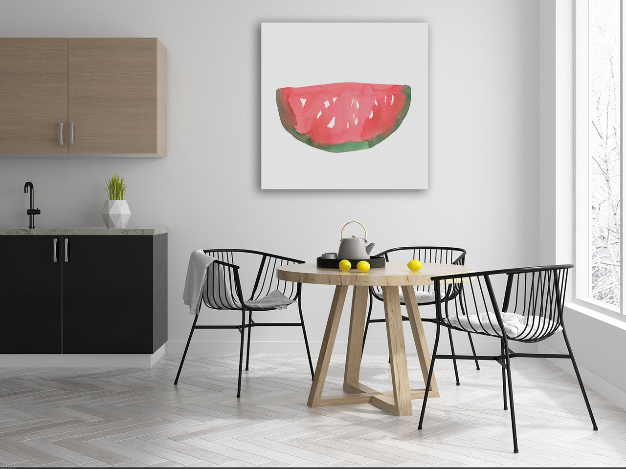 The Watermelon Wall Art Print on the wall