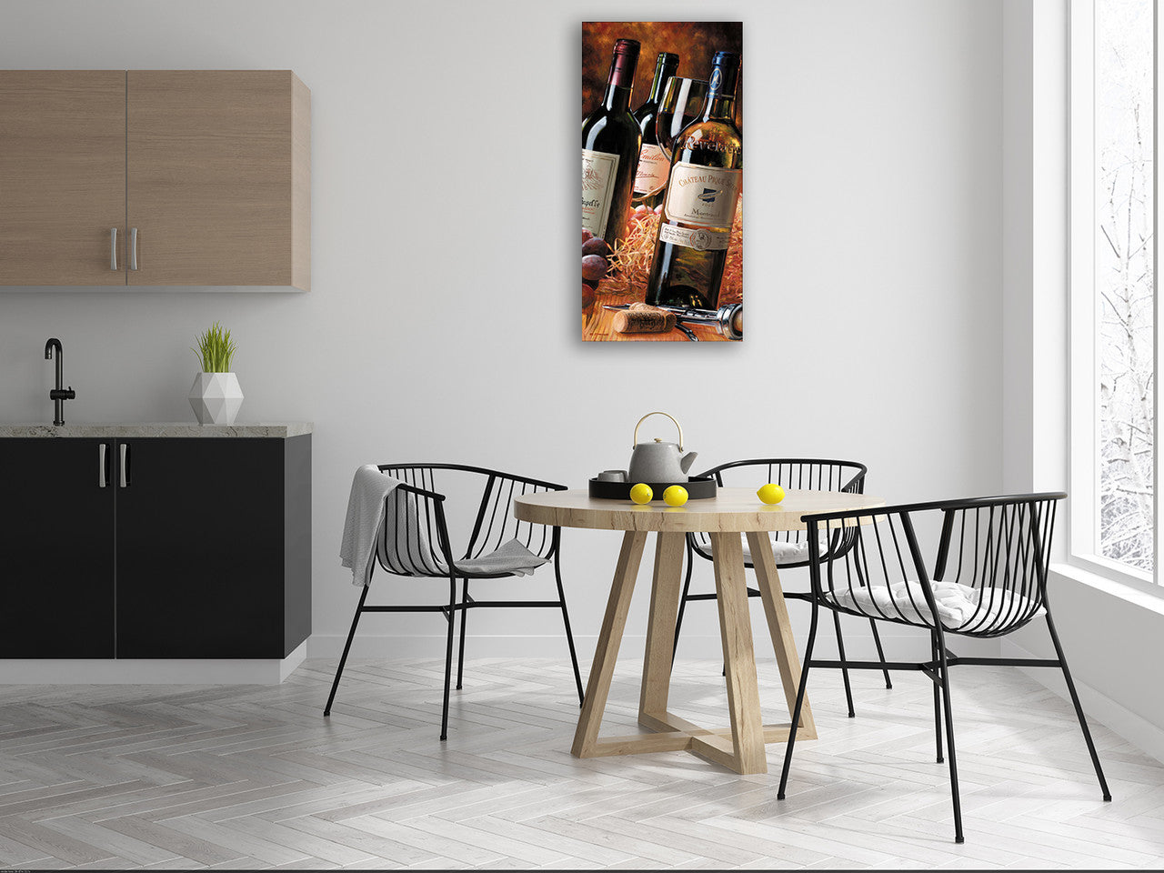 Wine Collection II Wall Art Print on the wall