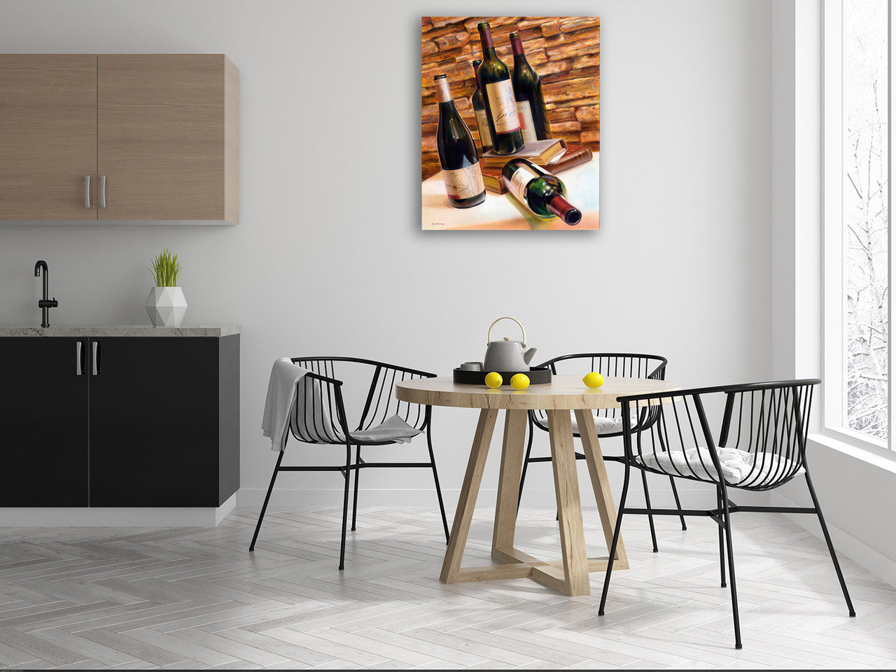 Wine Collection I Wall Art Print on the wall